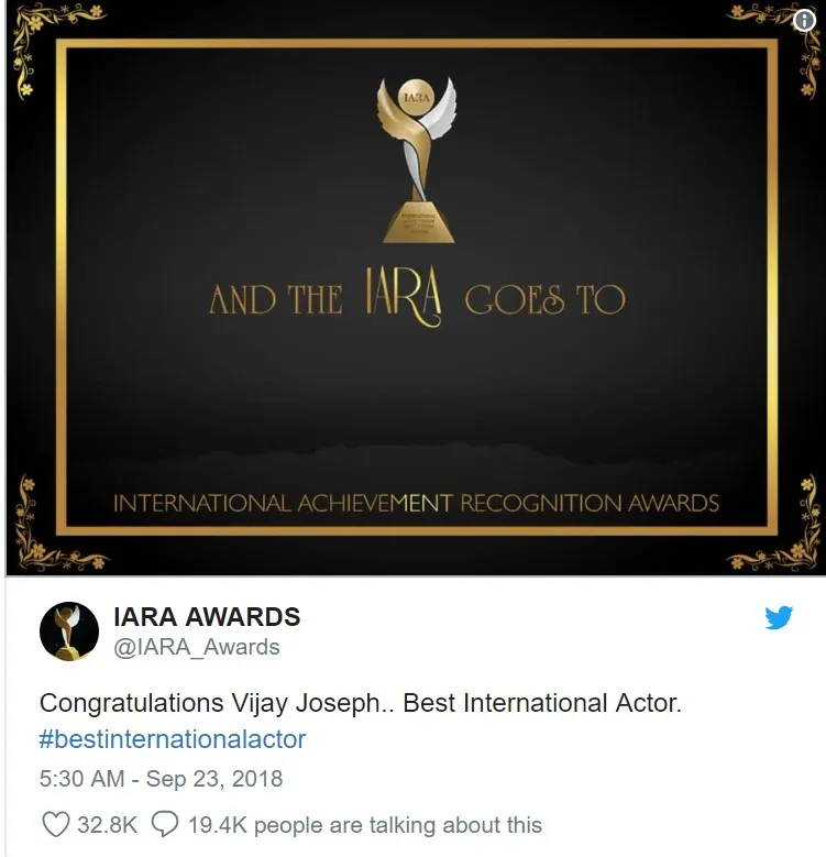 vijay iara award